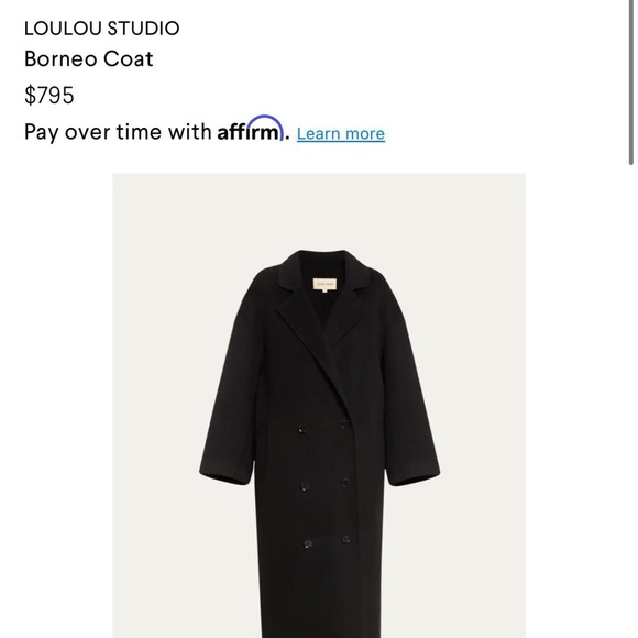 LOULOU STUDIO Cashmere Borneo Coat size small - Picture 2 of 6